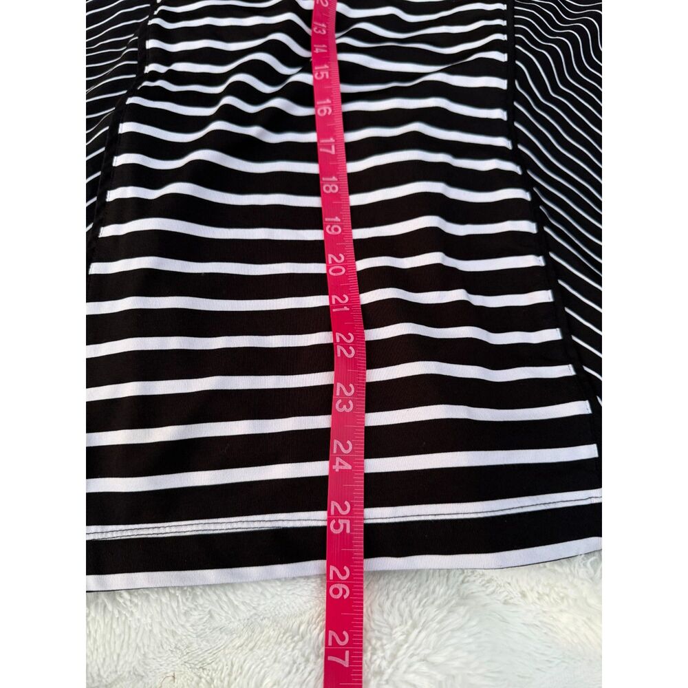 Zernergy Golf by Chico Activewear Tops Short Sleeve Black & White Stripe Size 1 - Picture 8 of 8